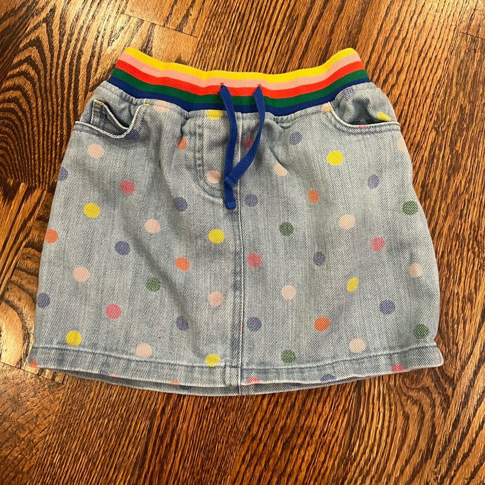 Girls Boden Jean Skirt